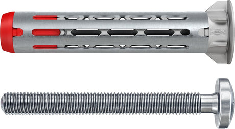 Fischer hul vægstik duohm 6×55 s ph pz - universal hul væg stik med pz knaphoved skrue - 25 stk.