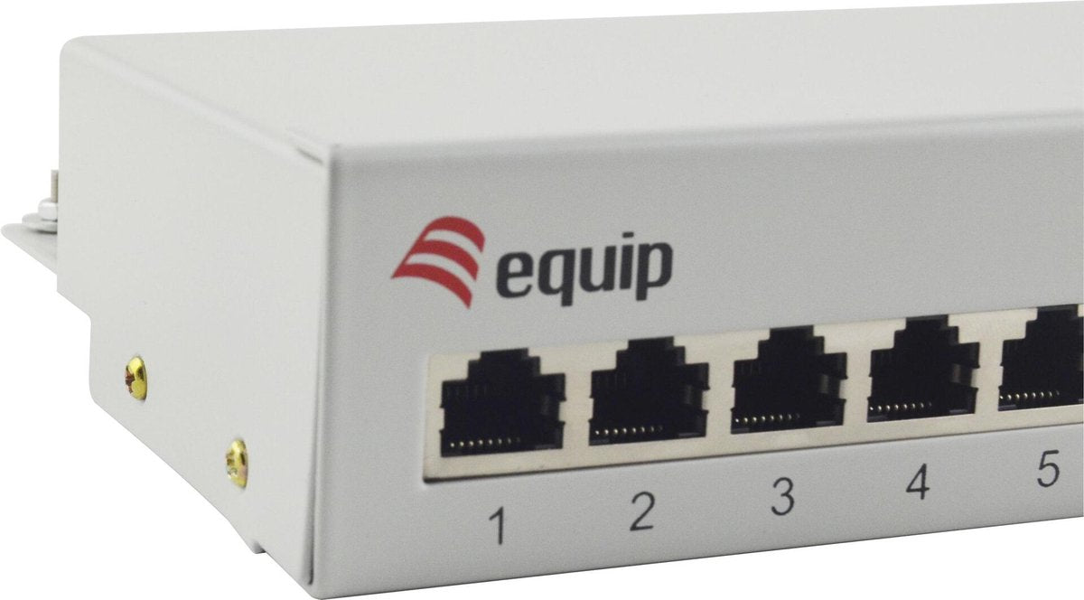 Udstyr patch panel 12x rj45 cat6 desktop grå
