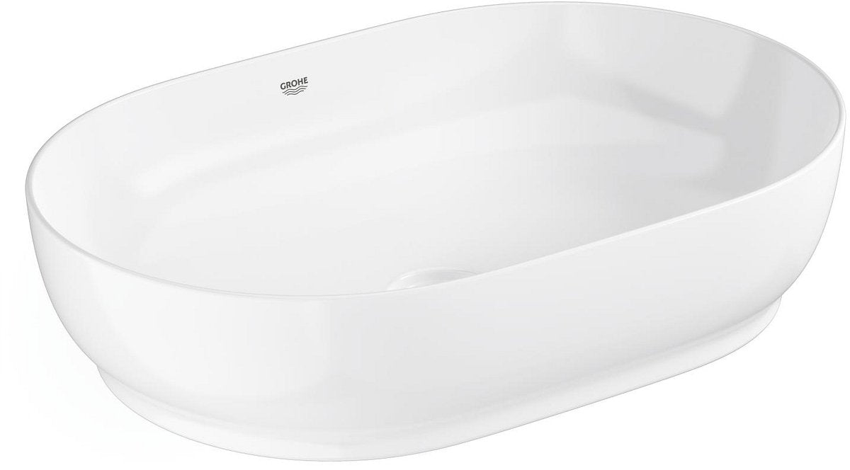 Grohe essence oval håndvask – 60 cm – uden overløb – blank keramik – aquaceramic hyperclean – hvid