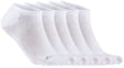 Craft aktive footies 5-pack unisex sportsstrømper - hvide
