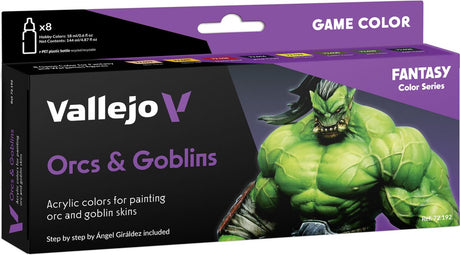 Vallejo hobbymaling akrylmaling - 72192 orker - nisser - fantasy og krigsspil - spilfarve - akrylsæt - 8x malingssæt - 8x 18 ml