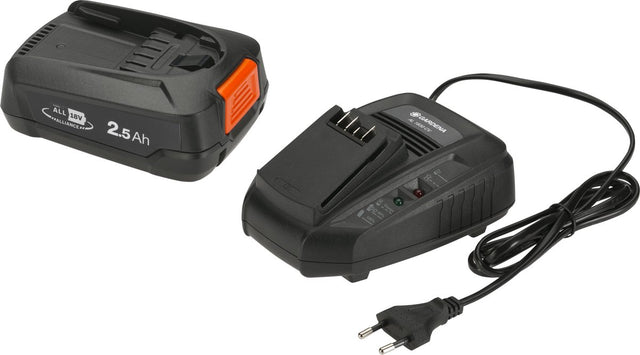 Gardena startsæt værktøj batteri og lader - p4a qc + 1x 2,5ah