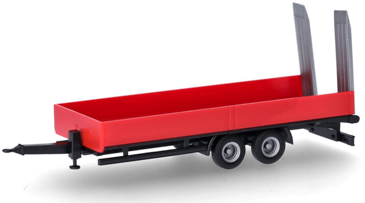 Herpa lavlæsser tandemtrailer, rød