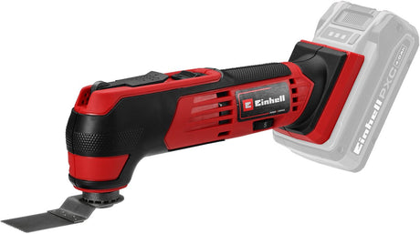 Einhell batteri multiværktøj te-mg 18 1 li solo - power x-change - 18 v li-ion - inkl. 9x sandpapir og 3 forskellige savklinger - ekskl. batteri og oplader