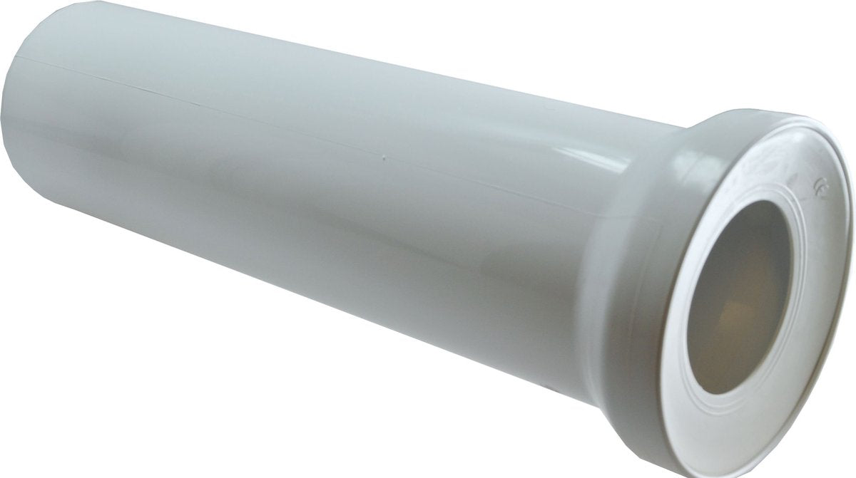 Wiesbaden abu toilettilslutning lige - 110 x 400 mm - hvid