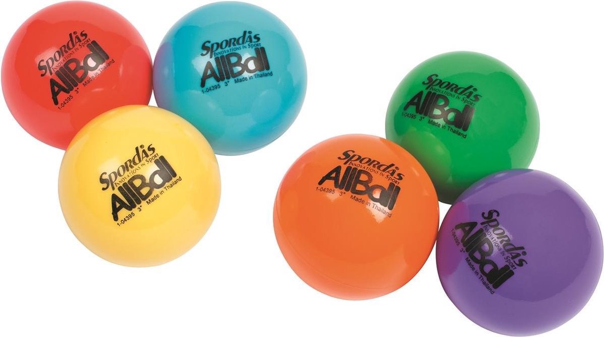 Megaform sæt med 6 farvede alle bolde 15,2cm