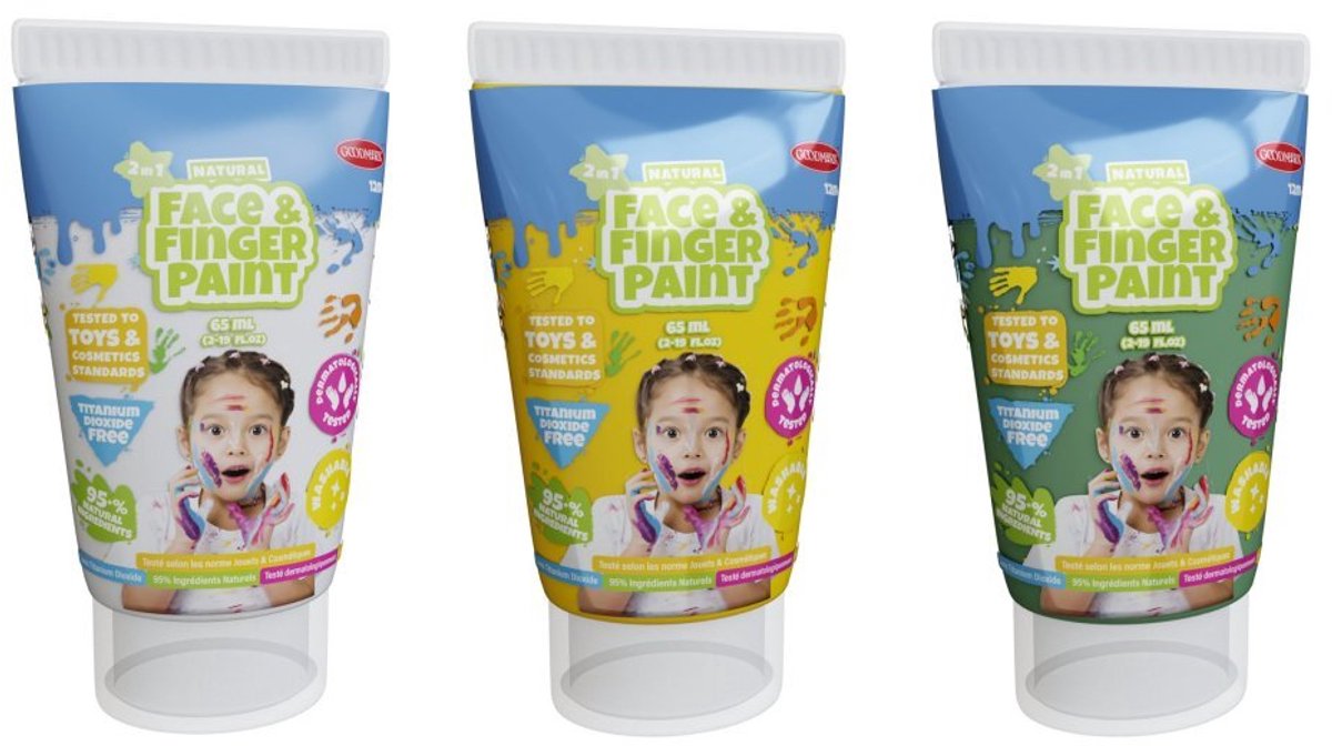 Naturlig ansigtsfingermaling naturlig ansigtsfingermaling - alt-i-et-sæt - 5 stk