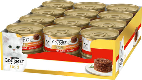 Gourmet guld tårn - 24 x 85 g - oksekød - våd kattefoder
