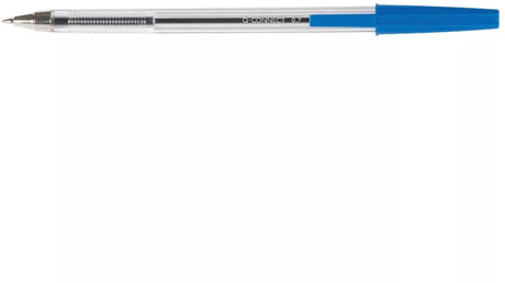 Q-connect kuglepen, med hætte, 0,7 mm, medium spids, blå, æske med 20 stk
