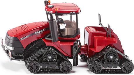 Siku 3275, case ih quadtrac 600 bæltetraktor, 1:32, metal plast, rød, funktionelt koblingsstykke og trækstang