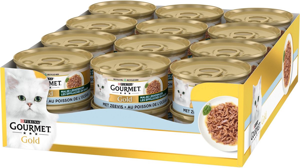 Gourmet guld møre godbidder - 24 x 85 g - havfisk - vådt kattefoder