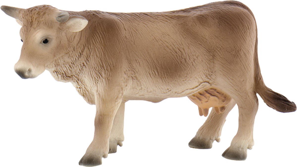 Bullyland 62740 – legefigur og samlerfigur Alpine ko liesel – ca. 9 cm – naturtro og rigt detaljerede – ideel som pædagogisk legefigur, kagepynt eller lille gave til børn fra 3 år.
