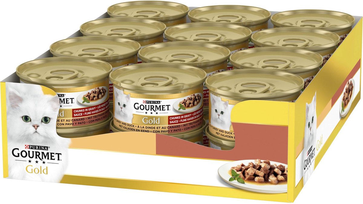 Gourmet guld fine snacks - 24 x 85 g - kalkun and - våd kattefoder