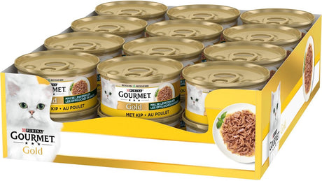 Gourmet møre godbidder i guld - vådfoder til katte - kylling - 24 x 85 g