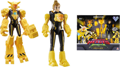 Quantum heroes dino star dino star - 2 figurer i 1 - transformer dine robotter - 22cm - delby