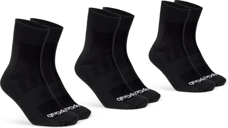 Gripgrab - letvægts SL 3pack performance sommer cykelstrømper 3 par coolmax cykelstrømper almindeligt snit - sort - unisex