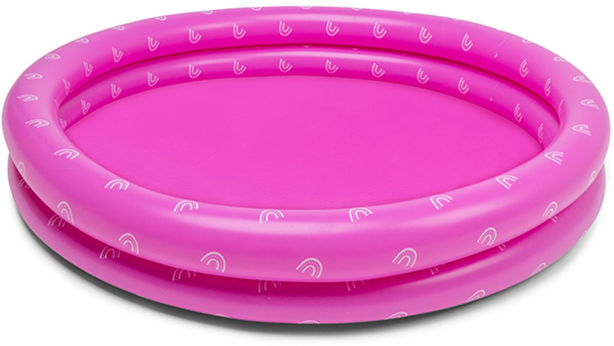 Svømmeudstyr - swimmingpool - ø100 cm - pink - regnbue - baby