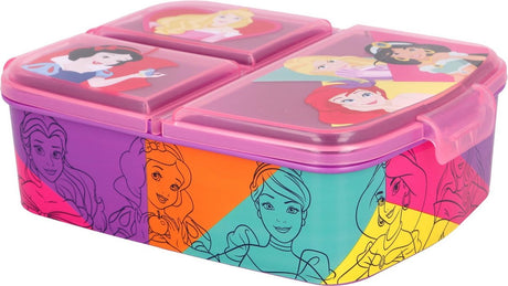 Disney prinsesser brødspand 3 rum -18x13 cm - brødkasse - madpakke