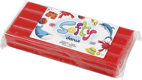 Creativ firma softy modellering ler plasticine 500 gr rød