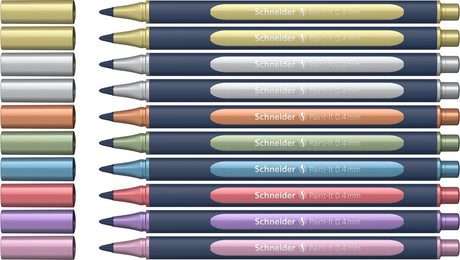Schneider skriveredskaber schneider paint-it 050 - rollerball metallic - 0,4 mm - 10 stk - s-ml05011503