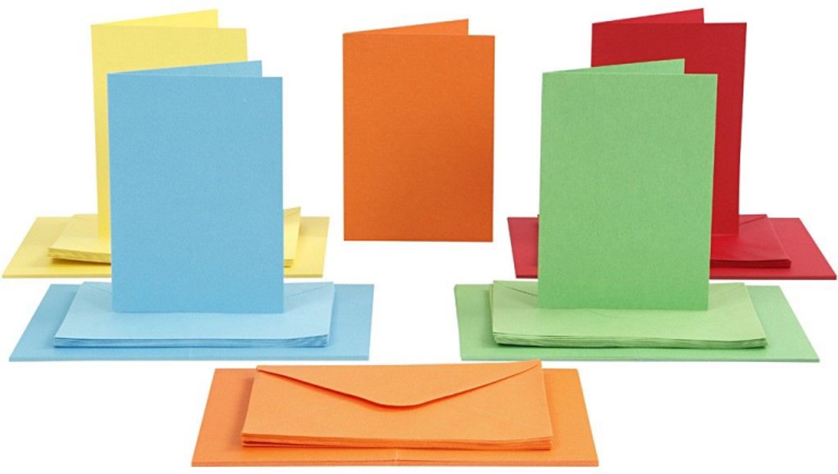 Creativ firmakort kuverter multi 10,5x15cm 50 sæt