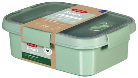 Curver smart to go øko madkasse - 1 liter + bestiksæt - grøn