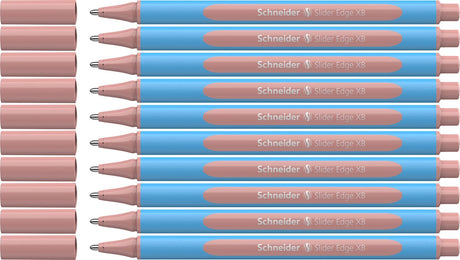 Schneider skriveredskaber schneider kuglepen - skyderkant pastel - nib xb - pastel blush - 10 stk - s-152236-10