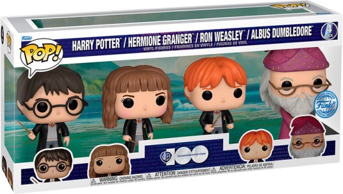 Funko pop! 4-pak harry potter hermoine ron albus dumbledore - special edition warner bros