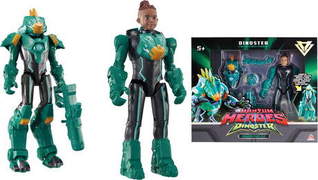 Quantum heroes dino star dino star - 2 figurer i 1 - transformer dine robotter - 22cm - oz