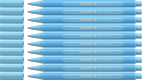 Schneider skriveredskaber schneider kuglepen - skyderkant pastel - nib xb - skrivefarve pastel babyblå - 10 stk - s-152230-10
