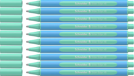 Schneider skriveredskaber schneider kuglepen - skyderkant pastel - nib xb - pastel mint - 10 stykker - s-152224-10
