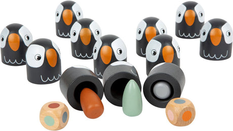 Lille fod - træ memospel pinguin, 26dlg.
