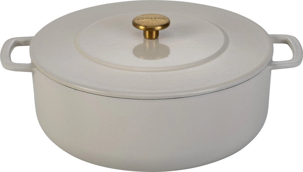 Combekk gietijzeren braadpan ø24cm - 100% gerecycled - pfas vrij - geschikt voor inductie - 3,8l - sand