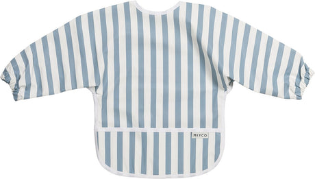 Meyco baby fedtstribet ærme hagesmæk - jeans blå