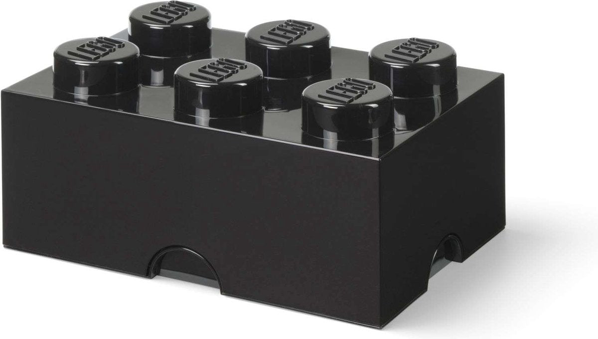 Lego - opbevaringsboks klods 6 - nylon - sort