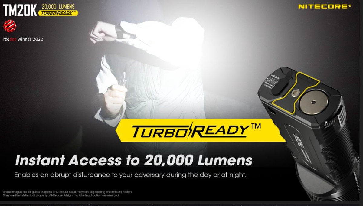 Nitecore tm20k taktisk lommelygte genopladelig