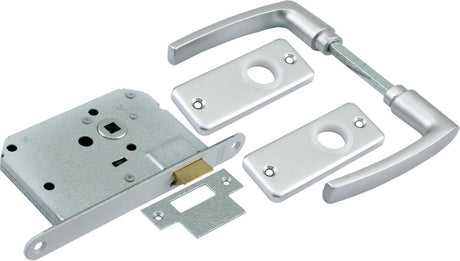 Starx loopslot met beslag en pattentrozet - wit aluminium