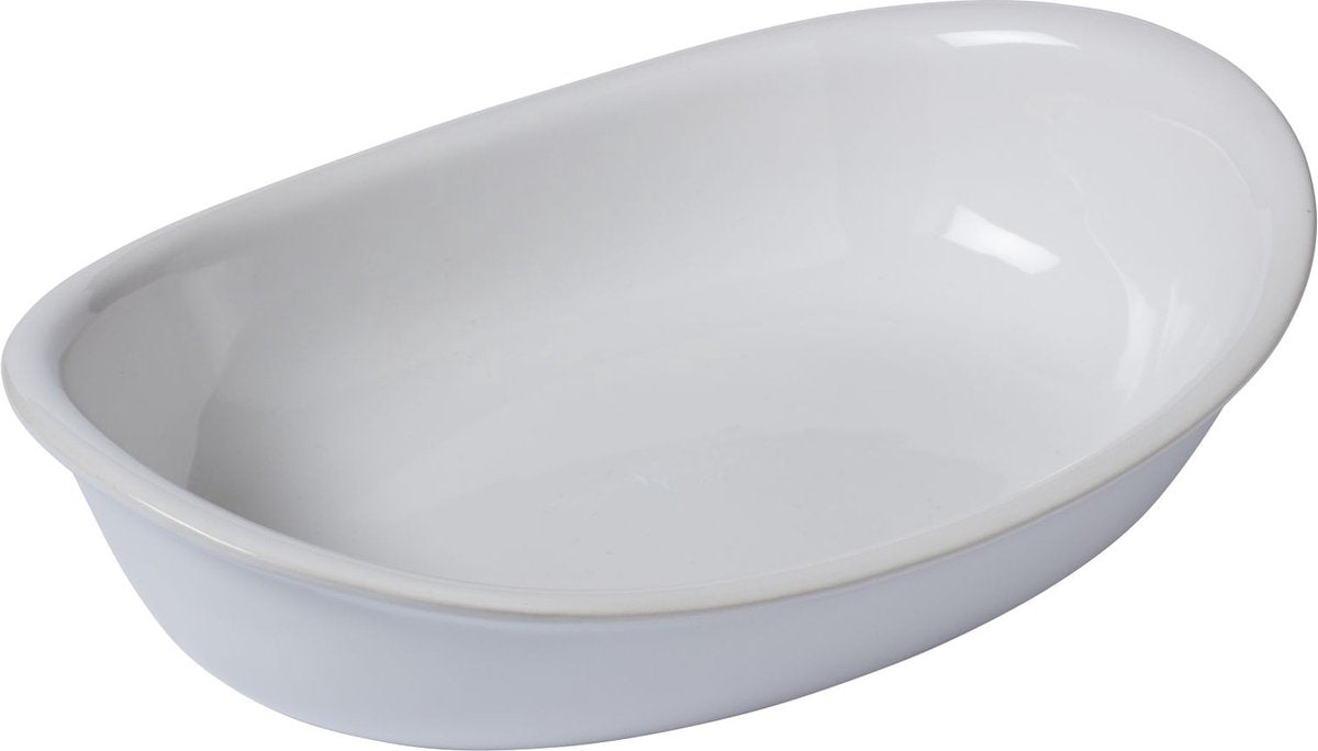 Pyrex - suveræn ovnfad oval 2,7 liter - hvid - keramik