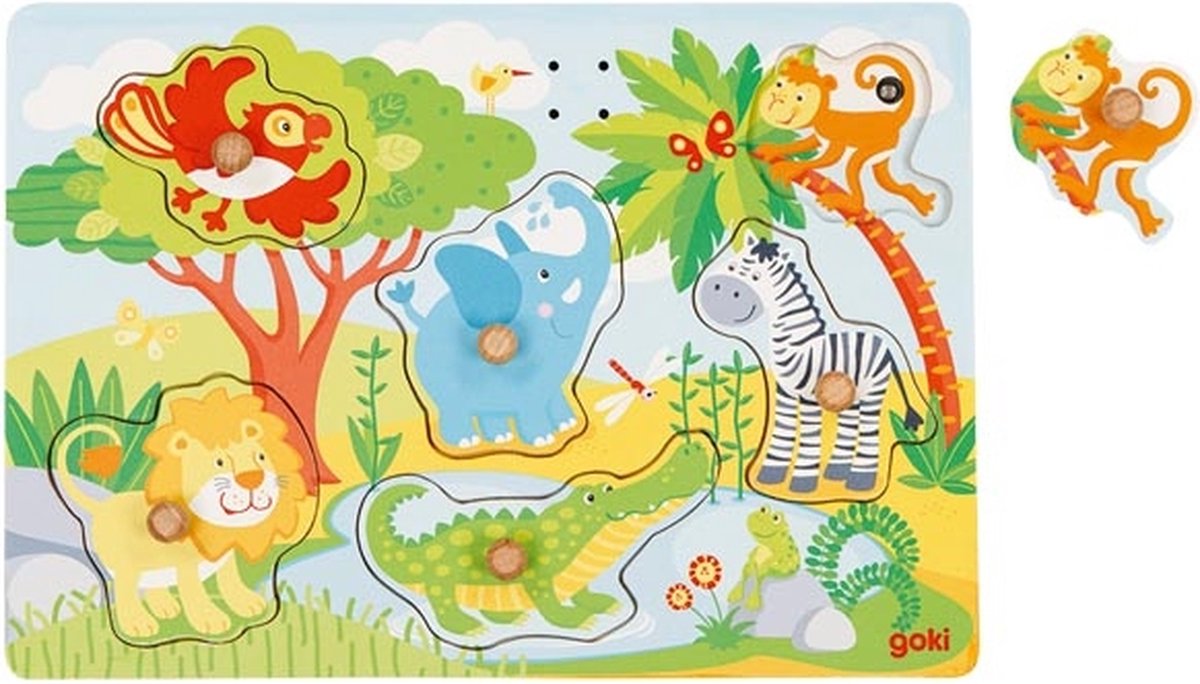 Goki puslespil - zoo dyr