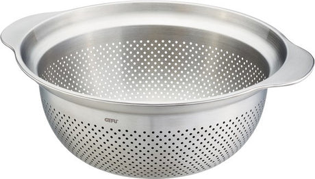 Gefu premio dørslag 27 cm – rustfrit stål – 3-i-1 – til aftapning, vask og dampning