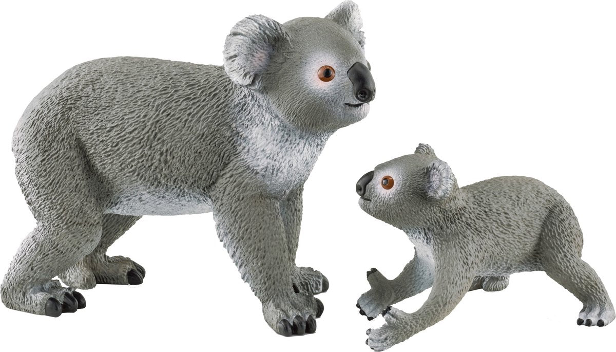 Schleich vilde liv - koala mor og baby - figursæt - børnelegetøj til drenge og piger - 3 til 8 år - 42566