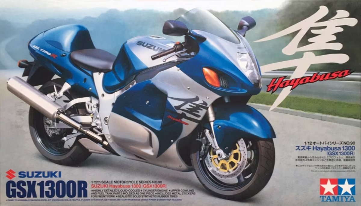 Tamiya modelsæt bil - 14090 suzuki gsx1300r hayabusa plastic - 1:12 - modelfremstilling