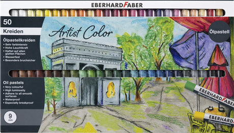 Eberhard faber oliepastelkridt - kunstnerfarve - 9mm - 50 stk - assorteret - ef-522050