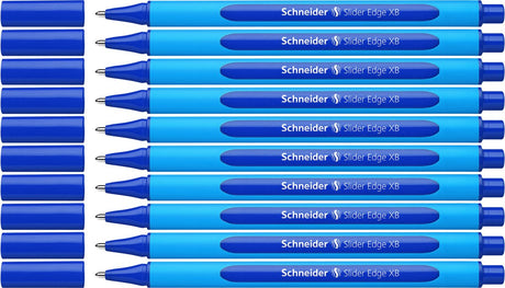 Schneider skriveredskaber schneider kuglepen - skyderkant - nib xb - blå - 10 stykker - s-152203-10