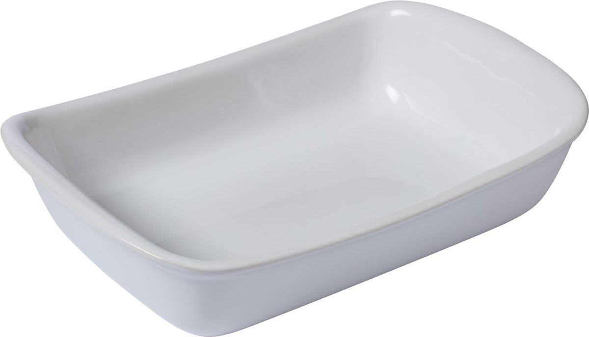 Pyrex - supreme bageform rektangel 3,2 liter - hvid - keramik