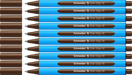 Schneider skriveredskaber schneider kuglepen - skyderkant - xb - brun - 10 stk - s-152207-10