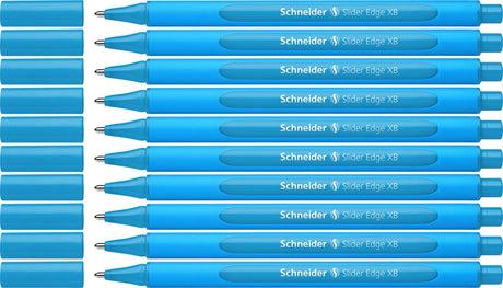 Schneider skriveredskaber schneider kuglepen - skyderkant - xb - lyseblå - 10 stk - s-152210-10