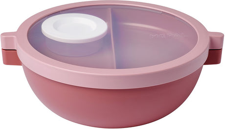 Mepal vita basic bento frokostskål - 1,5 l - 4 rum inklusive 2 aftagelige beholdere - bento æske - salat madpakke - levende lilla