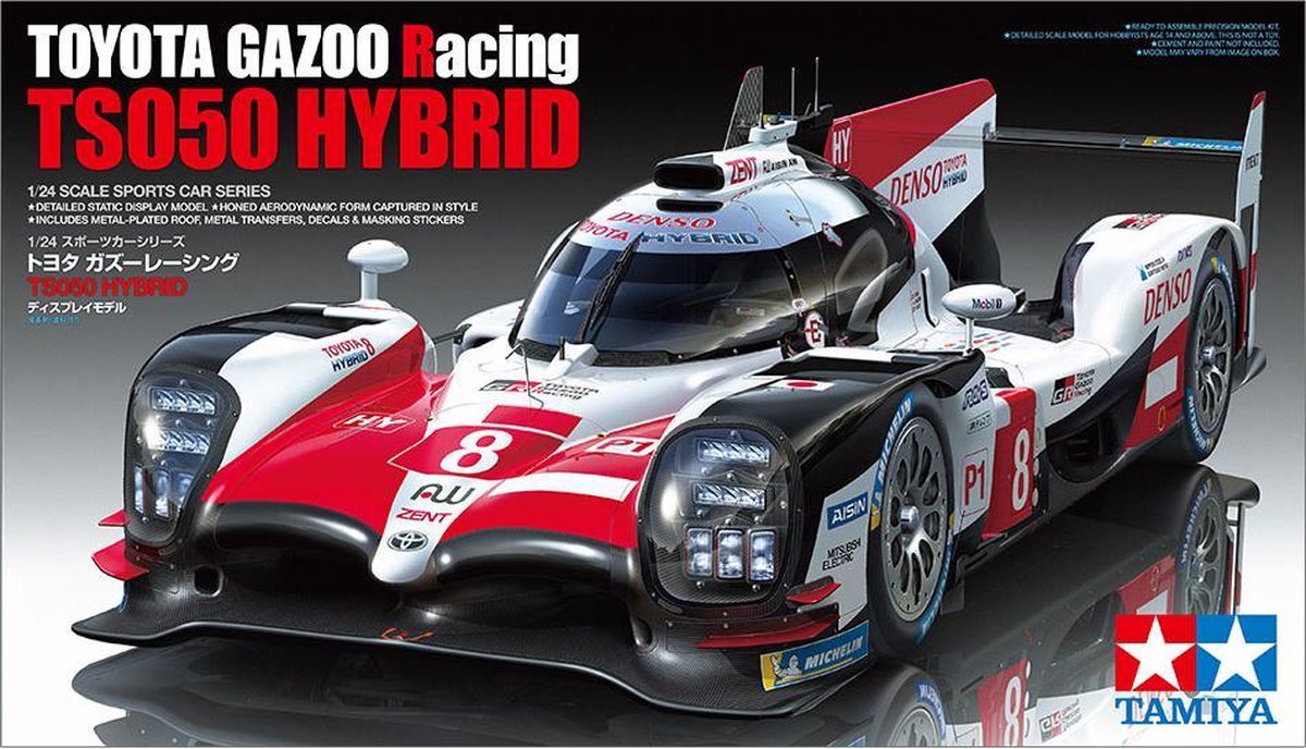 Tamiya modelsæt bil - 24349 toyota gazoo racing TS050 hybridbil plastik - 1:24 - modelsæt