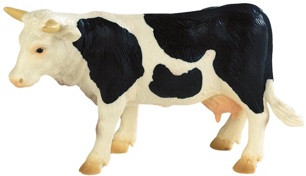 Bullyland 62609 – legefigur og samlerfigur ko fanny sort/hvid – ca. 10 cm – naturtro og detaljeret design – ideel som pædagogisk legefigur og lille gave til børn fra 3 år.